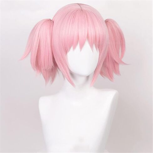 Xingwang Queen Anime Cosplay Wig with Two Bow Short Pink Ponytails Party Wigs for Women Girls (Pink) in Saudi Arabia
