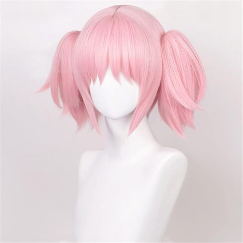 Xingwang Queen Anime Cosplay Wig with Two Bow Short Pink Ponytails Party Wigs for Women Girls (Pink) in Saudi Arabia