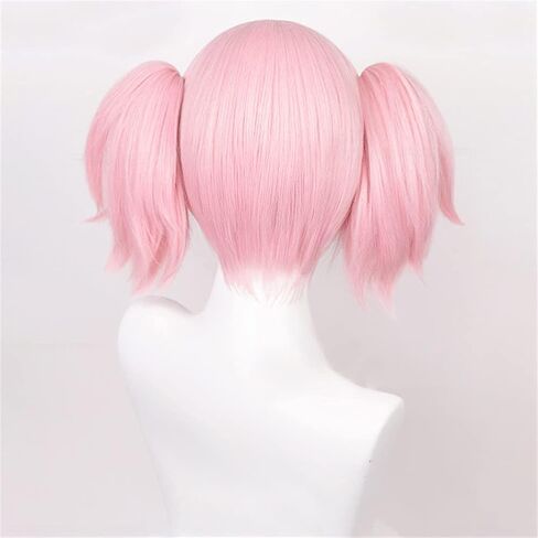 Xingwang Queen Anime Cosplay Wig with Two Bow Short Pink Ponytails Party Wigs for Women Girls (Pink) in Saudi Arabia