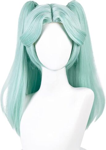 Gorgewg Women Wig for Rebecca Cosplay Wig Double Ponytails Cyan Wig Anime Costume Hair in Kuwait