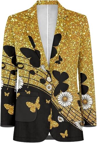 Sprowallow Men's Casual Blazer Trendy Jacket Sports Coat Fit One Button Business Suit with 2 Pockets in Saudi Arabia