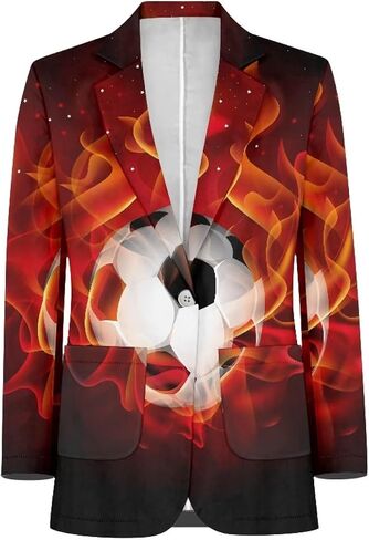 Sprowallow Men's Casual Blazer Trendy Jacket Sports Coat Fit One Button Business Suit with 2 Pockets in Saudi Arabia