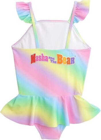 بدلة سباحة قطعة واحدة بأشرطة كتف قوس قزح للفتيات من ماشا آند ذا بير in Kuwait