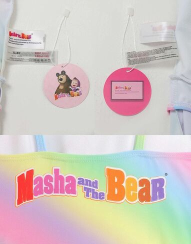 بدلة سباحة قطعة واحدة بأشرطة كتف قوس قزح للفتيات من ماشا آند ذا بير in Kuwait