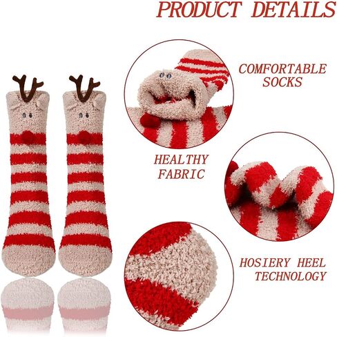 Benefeet Sox Womens Fuzzy Socks Cute Animal Fluffy Soft Socks Funny Plush Cozy Socks Warm Winter Sleep Socks Christmas Gifts in Saudi Arabia