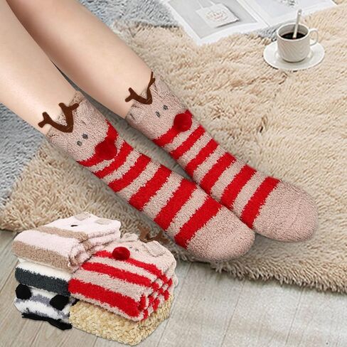 Benefeet Sox Womens Fuzzy Socks Cute Animal Fluffy Soft Socks Funny Plush Cozy Socks Warm Winter Sleep Socks Christmas Gifts in Saudi Arabia