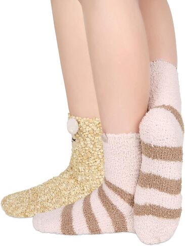Benefeet Sox Womens Fuzzy Socks Cute Animal Fluffy Soft Socks Funny Plush Cozy Socks Warm Winter Sleep Socks Christmas Gifts in Saudi Arabia