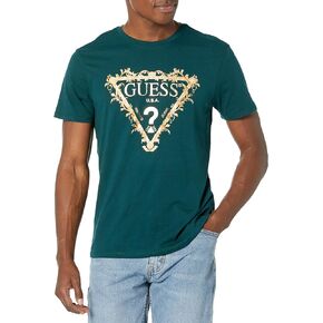 GUESS Men's Short Sleeve Tri Scroll Tee in Saudi Arabia