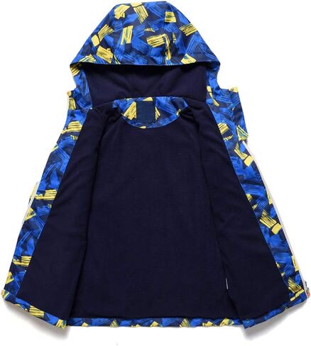 ACESTAR Boys Girls Waterproof Rain Jacket Hooded Fleece Lined Light Windbreaker Outdoor Raincoats for Kids in Kuwait