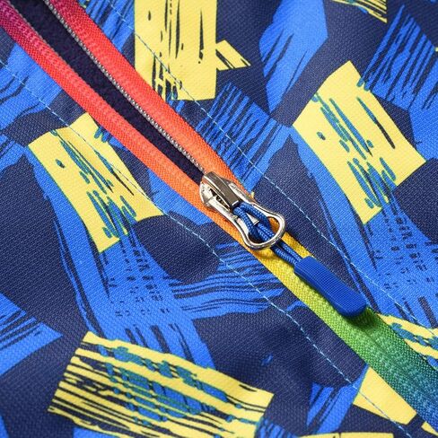 ACESTAR Boys Girls Waterproof Rain Jacket Hooded Fleece Lined Light Windbreaker Outdoor Raincoats for Kids in Kuwait