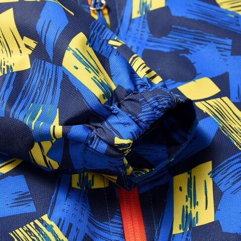 ACESTAR Boys Girls Waterproof Rain Jacket Hooded Fleece Lined Light Windbreaker Outdoor Raincoats for Kids in Kuwait