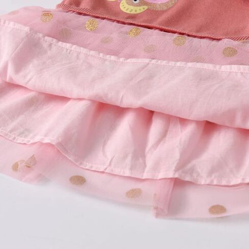 VIKITA Girls Knitted Dress Long Sleeve Sweater Tutu Tulle Party Dresses Toddler Kids Birthday Outfit in Kuwait