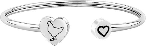 CENWA Pet Lover Gift Poultry Lover Gift Chicken Charm Bracelet Chicken Jewelry Chicken Lover Gift in Saudi Arabia