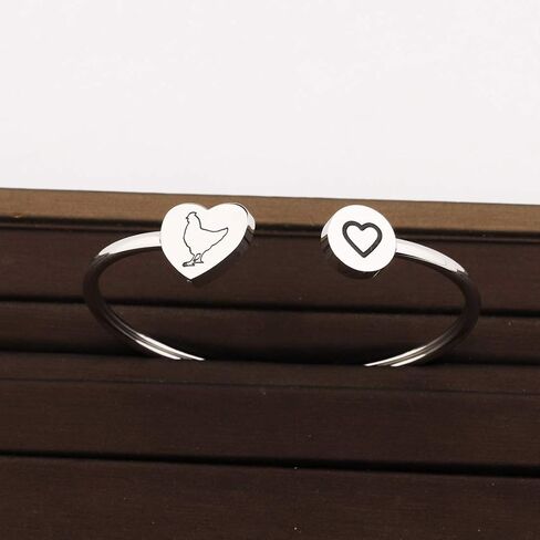 CENWA Pet Lover Gift Poultry Lover Gift Chicken Charm Bracelet Chicken Jewelry Chicken Lover Gift in Saudi Arabia