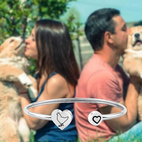 CENWA Pet Lover Gift Poultry Lover Gift Chicken Charm Bracelet Chicken Jewelry Chicken Lover Gift in Saudi Arabia