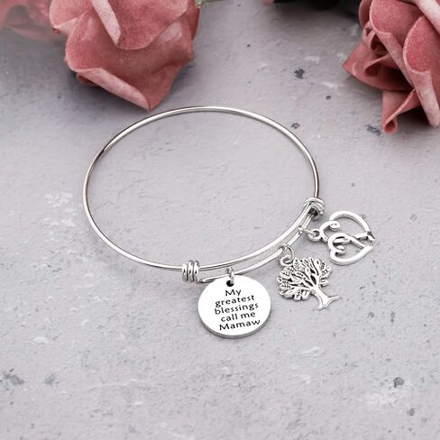 AKTAP My Greatest Blessings Call Me Mamaw Jewelry Grandma Bracelet Grandmother Gift from Grandson Granddaughter in Saudi Arabia