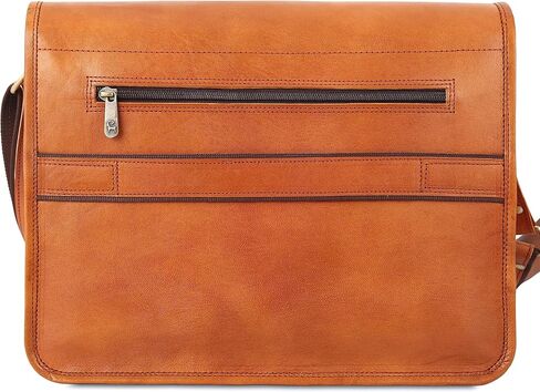 حقيبة كمبيوتر محمول على الكتف من URBAN LEATHER - حقيبة يد مصنوعة يدويًا باللون البني العتيق للرجال in Kuwait