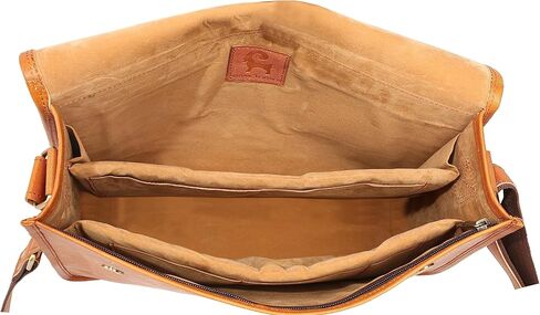 حقيبة كمبيوتر محمول على الكتف من URBAN LEATHER - حقيبة يد مصنوعة يدويًا باللون البني العتيق للرجال in Kuwait