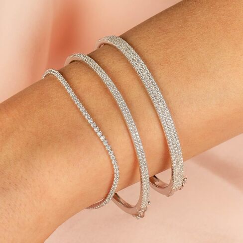 ADINA EDEN 14K Gold Plated Cubic Zirconia Tennis Bracelets For Women, Sterling Silver Gold Bracelets 6.75 Inch Bracelets in Saudi Arabia