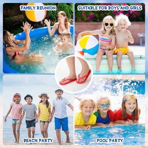 Halfchet Pack of 12 Unisex Kids' Flip Flops Bulk Multi Colors Child Boys Girls Flip Flops for Big Kids Non Slip Kids' Flip Flops for Summer Sport Beach Pool Party and Water Games in Saudi Arabia