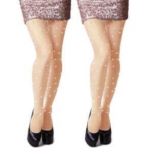 جوارب Grevosea Fishnet للنساء، زوجان من شباك صيد السمك من حجر الراين، جوارب نسائية مثيرة لامعة لامعة للحفلات والحفلات الموسيقية، جوارب شبكية لعيد الهالوين in Kuwait