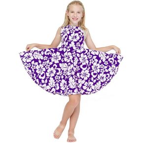 Girl Hawaiian Vintage Fit and Flare Dress in Flamingo in Love in Saudi Arabia