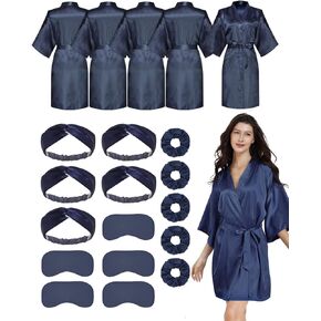 12 Pcs Women Satin Silky Robe Wedding Bridal Party Bride Bridesmaid Robes Kimono Loungewear Dressing Gowns
