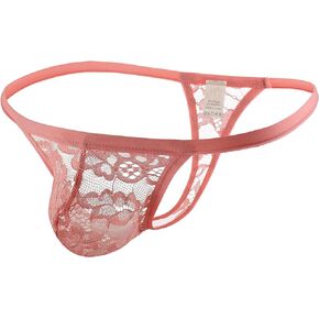 Swbreety Men's Thongs Underwear Lace G-string Thong Briefs T-back Panties in Kuwait