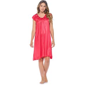 Casual Nights Women's Cap Sleeve Rose Satin Nightgown in Kuwait