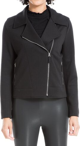 Max Studio Women's Scuba Short Moto Jacket in Saudi Arabia