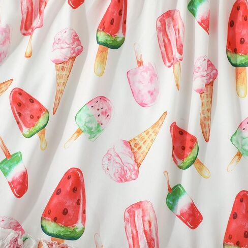 فستان صيفي للفتيات الصغيرات من NUBEEHOHO بأكمام رفرفة سوينغ للأطفال الصغار عباد الشمس فستان صيفي مطوي متدرج للأطفال من 1 إلى 7 سنوات in Kuwait