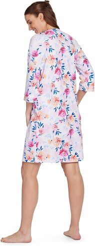 Miss Elaine Women's Interlock Knit Robe, Snap Front and Short Sleeves, Two Front Pockets, Sleepwear and Loungewear in Kuwait