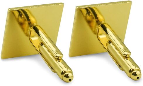 Thin Blue Line American Flag Square Cufflink Set - Silver or Gold in Saudi Arabia