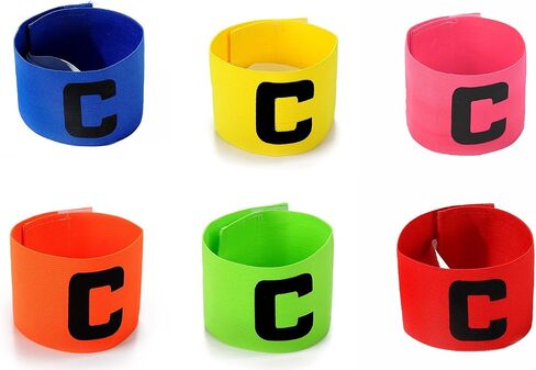 Wrzbest Captain's Armband Soccer Football Rugby Captain Armbands for Youth and Adult,Anti-Drop Design - Pack of 6 in Saudi Arabia