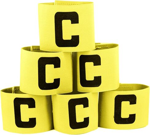 Wrzbest Captain's Armband Soccer Football Rugby Captain Armbands for Youth and Adult,Anti-Drop Design - Pack of 6 in Saudi Arabia