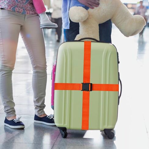 Luggage Straps Suitcase Belts Wide Adjustable Packing Straps, Bright Color Adjustable Luggage Belts, 2 Packs, Black Butterfly in Saudi Arabia