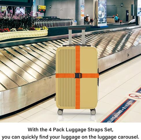 Luggage Straps Suitcase Belts Wide Adjustable Packing Straps, Bright Color Adjustable Luggage Belts, 2 Packs, Black Butterfly in Saudi Arabia