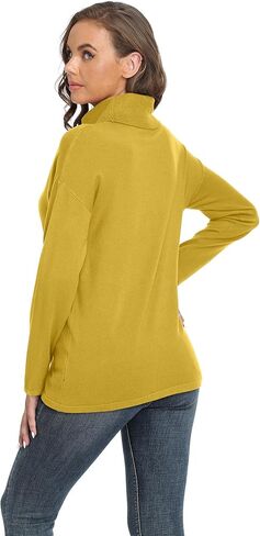 VIISHOW Women's Turtleneck Sweater Long Sleeve Cozy Warm Sweater Casual Lightweight Soft Pullover Jumper Tops in Kuwait