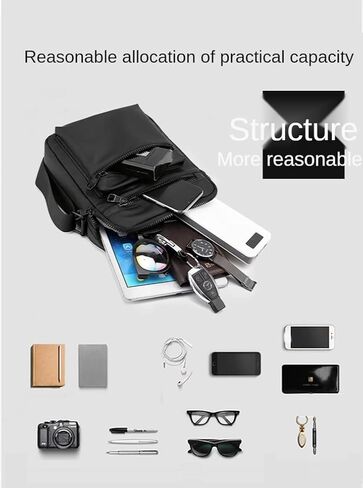 Fashionable Shoulder Bag with Large Capacity & Multi Pockets for Men and Women. Great for Outdoor, Travel, & Active Lifestyle. Take all you need with you in one Simple, Practical, & Delightful Bag. in Saudi Arabia