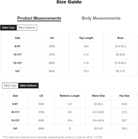 Milumia Girl's 2 Pieces Color Block Bikini Sets Bow Decor Strap Swimsuit Swimwear in Saudi Arabia