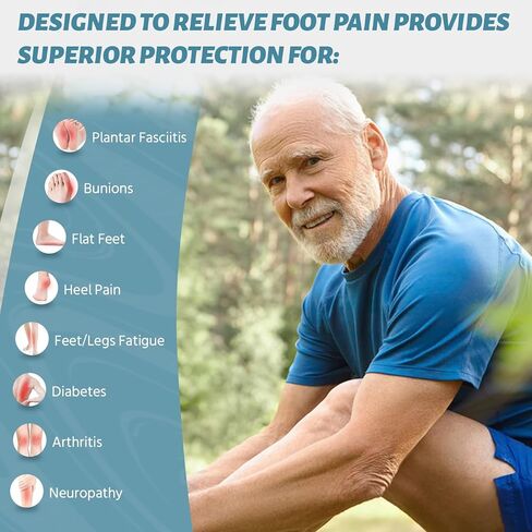 Mens Walking Shoes for Plantar Fasciitis, Orthopedic Sneakers for Men with Arch Support, Wide Toe Box Shoes for Pain Relief with Non Slip Rubber Sole in Saudi Arabia