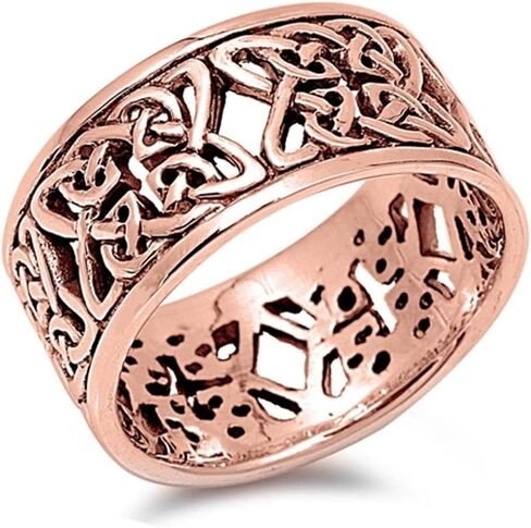 CHOOSE YOUR COLOR Sterling Silver Celtic Knot Ring in Saudi Arabia