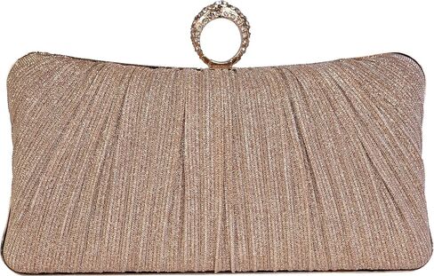 Tukaneeko Clutch Purses for Women Glitter Crossbody Purse Pleated Evening Bag with Rhinestone Clutches for Party Wedding Prom in Saudi Arabia