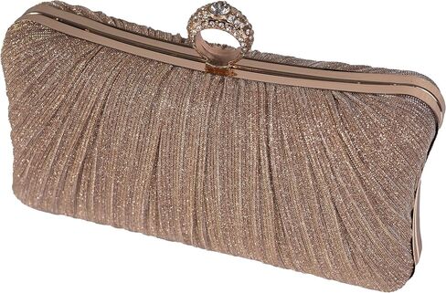 Tukaneeko Clutch Purses for Women Glitter Crossbody Purse Pleated Evening Bag with Rhinestone Clutches for Party Wedding Prom in Saudi Arabia