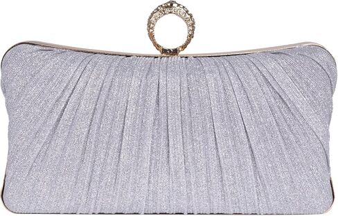 Tukaneeko Clutch Purses for Women Glitter Crossbody Purse Pleated Evening Bag with Rhinestone Clutches for Party Wedding Prom in Saudi Arabia