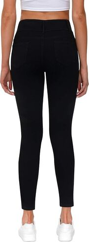 Women's High Waisted Butt Lift Stretch Ripped Skinny Jeans Juniors Distressed Button Down Jeans in Saudi Arabia
