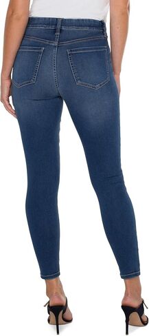 بنطلون جينز نسائي من Liverpool Gia Glider سهل الارتداء إلى الأبد مناسب للكاحل وضيق متوسط ​​الارتفاع من قماش الدنيم المطاطي 28 بوصة في Buckthorn in Kuwait