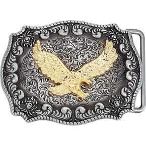 GORGECRAFT Vintage Belt Buckles for Men Simple Heavy Duty Alloy Reversible Replacement Western Cowboy Belt Buckle with Hawk Pattern Design for Man and Women All Belts in Saudi Arabia