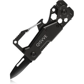 مشبك حلقة مفاتيح QISVVE Carabiner ، مشبك مفاتيح السيارة ، فتاحة زجاجات EDC سلسلة المفاتيح للرجال والنساء أسود ، M, أسود, Medium in Kuwait