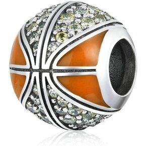 925 Sterling Silver Basketball Charm Volleyball Charm Ball Charm Sport Charm for Pandora Charm Bracelet in Kuwait